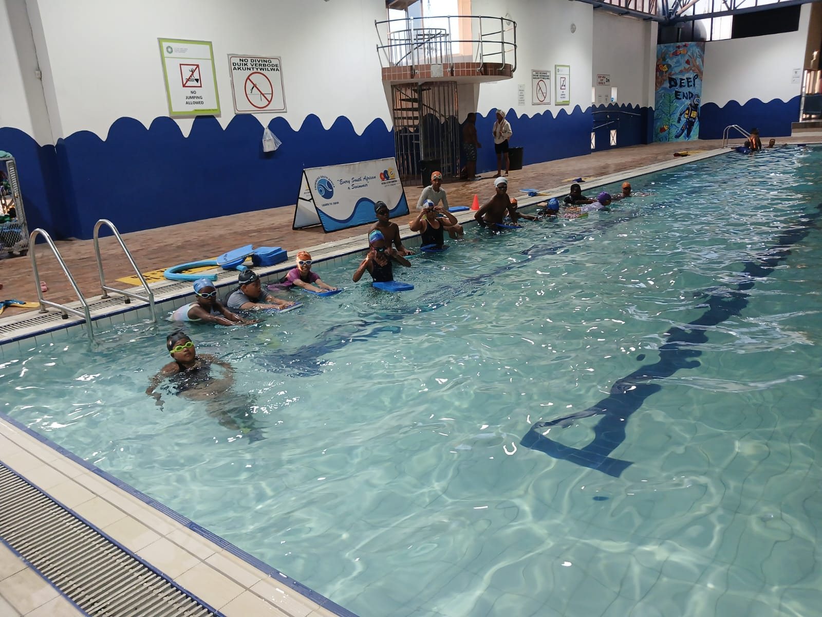 Children in learn to swim session