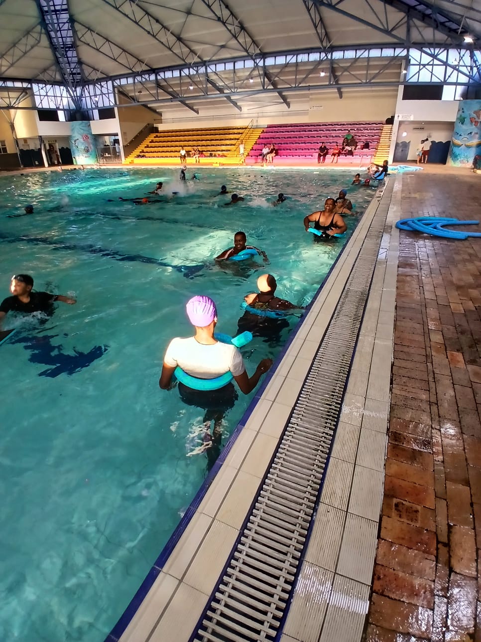 Wide pool view from Family Fun Day
